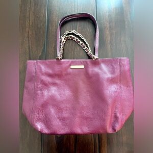 Michael Kors Leather Shoulder Bag Maroon